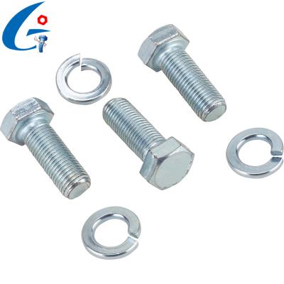 China DIN933 hex bolt and DIN934 nut flat with flat washer for sale