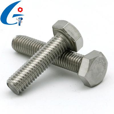 China A2-70 A4-70 Stainless Steel Full Din933 Hex Head Thread Bolt for sale