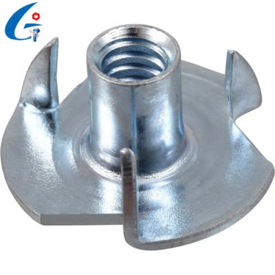 China DIN1624 Galvanized Retail Industry Carbon Steel Tee Nuts With Pronge for sale