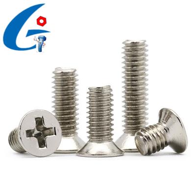 China Heavy Industry Stainless Steel Cross Recessed Countersunk Head Screws for sale