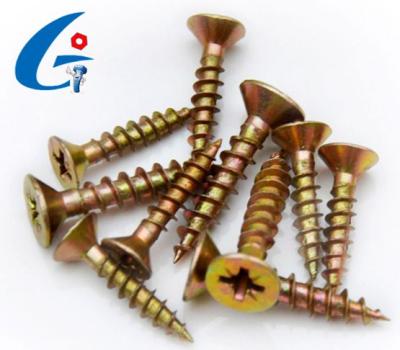 China Flat Particle Board Screws With Cross Type Z , Countersunk Head Recess Din 7505 Standard Chipboard Screws for sale