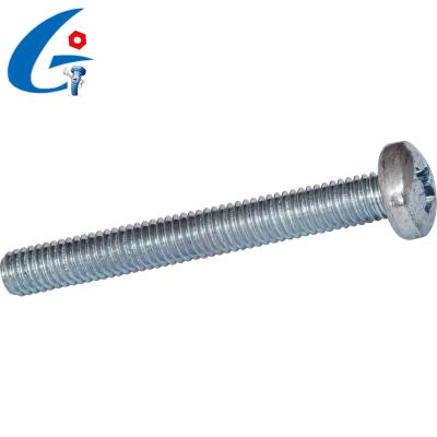 China Galvanized Heavy Industry Cross Recessed / Phillips Pan Head Machine Screw for sale