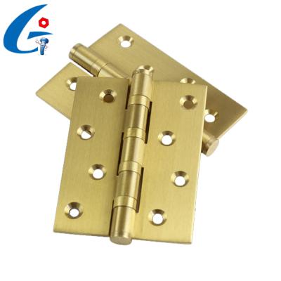 China Modern Hardware Iron Hardware Plated Furniture Door Hinge 4BB Gold Color for sale