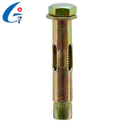 China Hex Steel Loose Anchor Galvanized Expansion Sleeve Yellow Bolt for sale