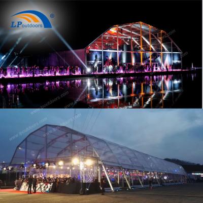 China 25m width 25m aluminum frame polygon tent for concert party event or outdoor tennis sport court for sale