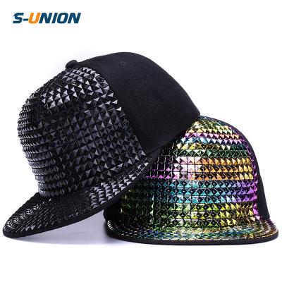 China S-UNION JOINT personality glitter empty sequins bling the jazz revival rock hip hop hat punk hat for sale