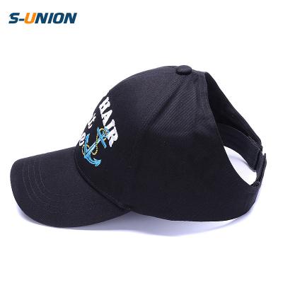 China S-UNION JOINT ponytail cotton baseball caps for women sports hats girls sun visor hat tennis hat for sale