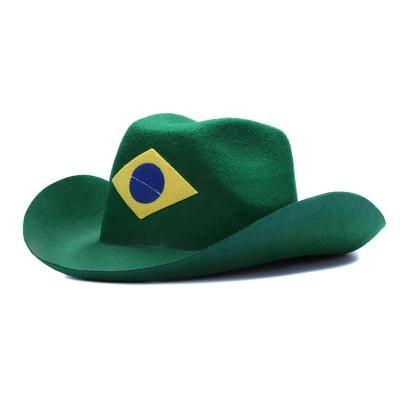 China Custom Character S-UNION Festival Party Carnival Brazil Green Cowboy Hats for sale