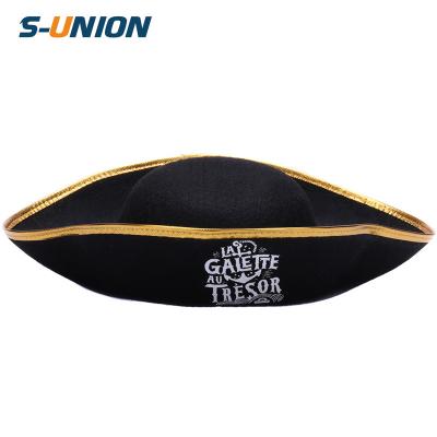 China Custom Character S-UNION Halloween Party Captain Morgan Pirate Cosplay Hat for sale