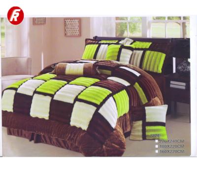 China Various Design Disposable 100% Cotton With Color Plush Single Bed Set Comforter for sale