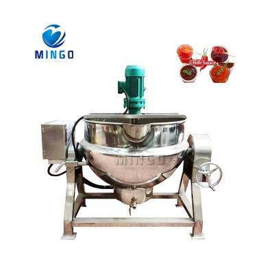 China Vegetable processing plant steamer/pot frying industrial gas sandwich/electric heating food for sale