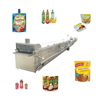 China Hotels Industrial Automatic Canned Food And Glass Bottle Food Tunnel Pasteurization Machine for sale