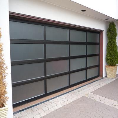 China Modern Long Term Customized Production Of Aluminum Alloy Frame Coated Glass Garage Door for sale