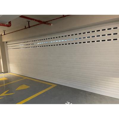 China Modern Double Layer 1.2 Cavity Electric Villa Aluminum Alloy Rolling Shutter Door With Mosquito Proof Diamond Mesh Duct for sale