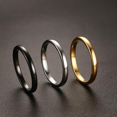 China Poya CLASSIC Plain Coloful Thin Arched Black 2mm Rose Gold Silver Tungsten Ring Wedding Band For Wowem Girl Daily Wear for sale