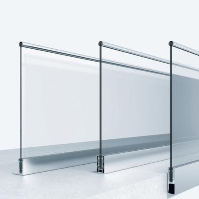 China Modern frameless stainless steel aluminum glass balustrade for u channel for sale