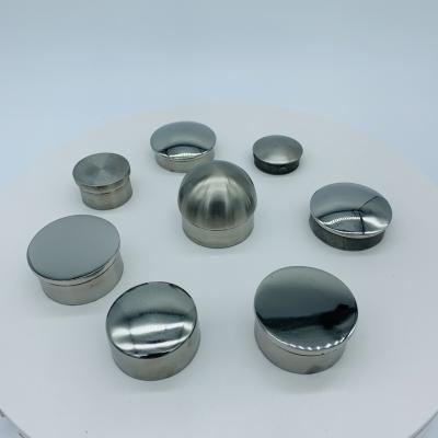 China Modern and simple 304 or 316 balustrade fitting stainless steel pipe end cap for sale