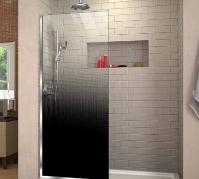 China Contemporary Bathroom 10mm Tempered Art Frosted Glass for sale