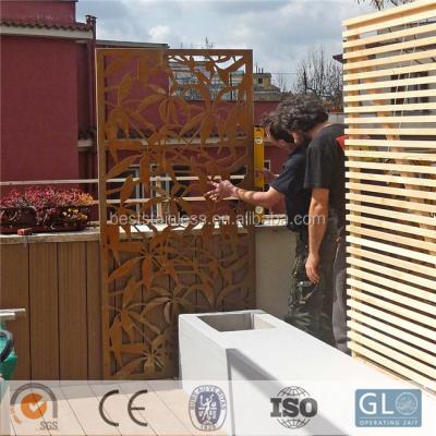 China PVD Plating / Powder Coated Metal Room Divider Wrought Iron Garden Screens Decorative Screen Panels for sale