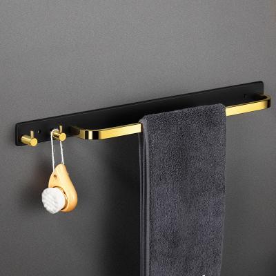 China sus luxury bathroom rack fashion towel rack gold single towel rack for sale