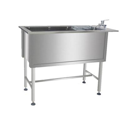 China Sustainable Welded Full Construction Stainless Steel Single Pet Tub for sale