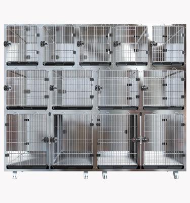 China Sustainable Custom Stainless Steel Metal Kennel Grate Dog Cage for sale