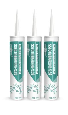 China SS608 Light Grey Bathroom Silicone Sealant Fast Drying White Caulk For Bathtub for sale