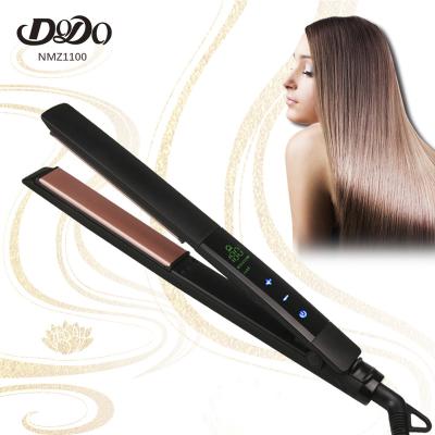 China Big Screen 1 Inch MCH Far Infrared Negative Ion Nano Titanium Smart Touch Screen 30 Heat Setting 480f Hair Straightener for sale