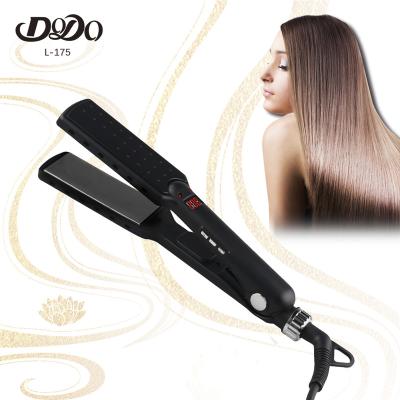 China Unique 7 Shape 1 3/5 Inch MCH Flexible Floating Plate dread vapor 480 Degrees Far Infrared Ion Negative Titanium Flat Iron for sale