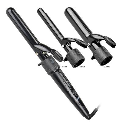 China 40mm curling iron hair curl tong 3 in 1 interchangeable hair curling iron curved hair pin for sale