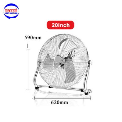 China Large Volume 20Inch Metal Air Cooling Floor Gear Commercial Industrial Portable Fan for sale