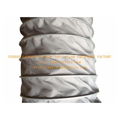 China Boiler Fan Guangdong Foshan 350 Degree Pipe Heat Resistant Fiberglass Fabric Air Duct Flexible Pipe 10