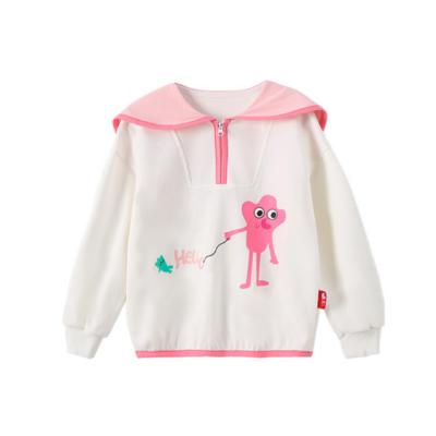 China High Quality Breathable Autumn Doll Collar Pullover Kids Tops Sweater Long Sleeves For Girls for sale