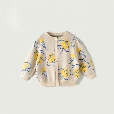 China 100% Breathable Cotton Toddler Boys Girl Round Cardigan Children's Neck Cardigan Sweater for sale