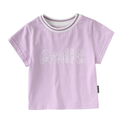 China Cheap High Quality Round Neck Breathable Girls' Short Sleeve T-Shirts For Girls for sale