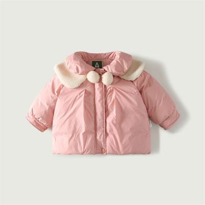 China New thick warm winter clothes cotton baby clothes thicken coated winter warm doll collar girls for children for sale