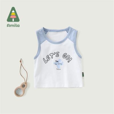 China Children's warm and thick sleeveless T-shirt summer thin summer vest children's sports vest for sale