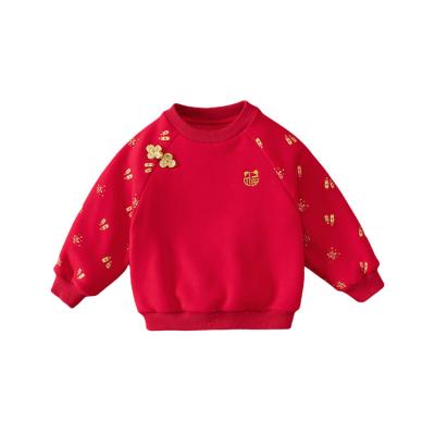 China Warm Breathable Winter And Red Velvet Child Sweater Winter Children Sweater Tops for sale