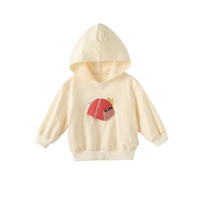 China New Cartoon Warm Breathable Kids Pullover Skin-friendly Spring Hooded Sweatshirt for sale