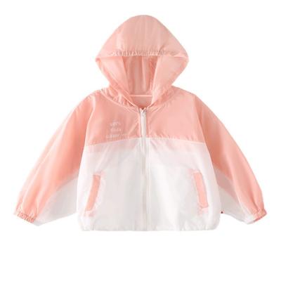 China Long Sleeve Spring Autumn Thin Air-Conditioned Cardigan Outdoor Sun Protective Clothing Coat For Kids Girl for sale