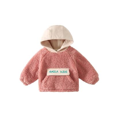 China New Winter Lamb Wool Coat Baby Viable Warm Hooded Sweater Kids Cute Hoodies For Girls for sale