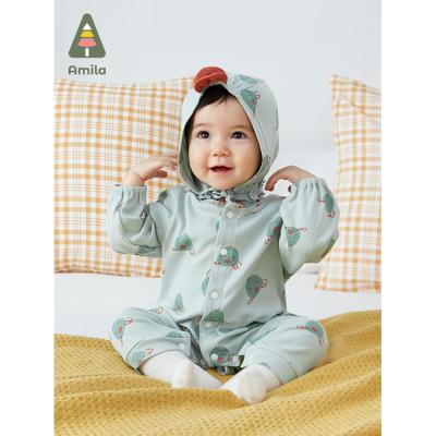 China Printing new fashion baby jumpsuit cotton rompers baby romper printing long sleeve baby jumpsuit for sale