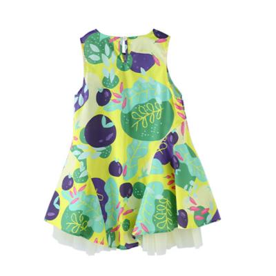 China Hot Sale Breathable Princess Girls Dresses 2-12 Color Summer Casual Breathable Dress For Kids Girls for sale