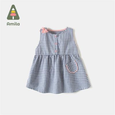 China High Quality Breathable Kids Casual Vest Baby Girls Dress Sleeveless Princess Dress For Girl for sale