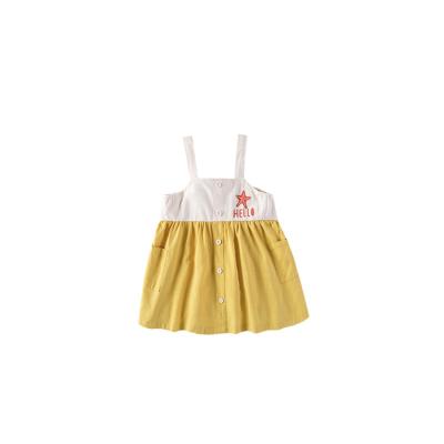 China Summer Baby Sling Sleeveless Kids Dress Skin-friendly Breathable Thin Pure Cotton for sale