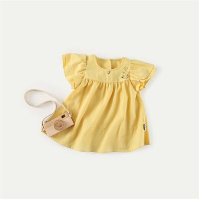 China 2021 New Summer Kids Baby Princess Dress Breathable Cotton Toddler Girls Breathable Dresses for sale