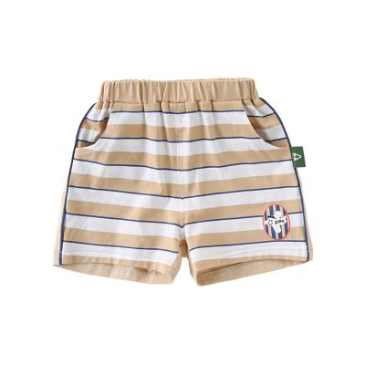 China Baby Boy Summer Breathable Stripes Thin Comfortable Elasticity Printing Breathable Kids Shorts for sale