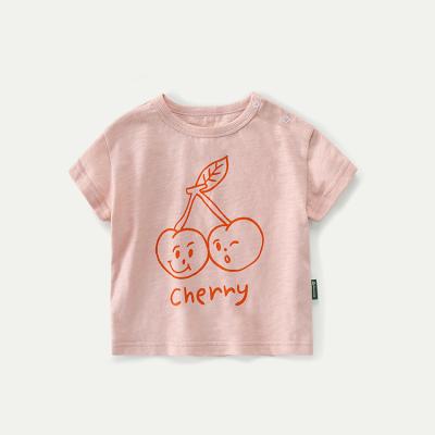 China 2021 Summer New Breathable Short Sleeve T-shirt Baby Top Shirts For Kids Girls for sale