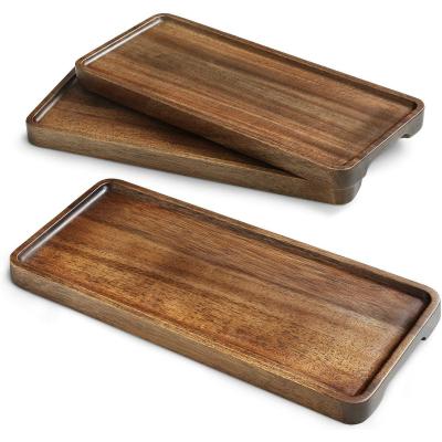 China Sustainable Wooden Platter Set Natural acacia wooden tray Wooden cheese plate used to serve handmade wooden platter set for sale