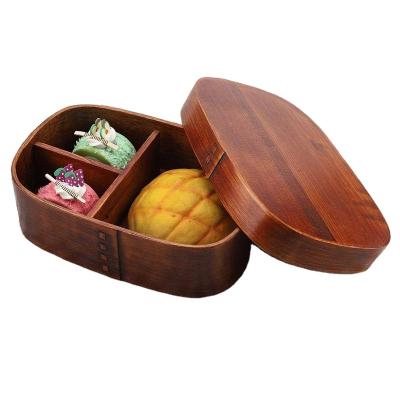 China China Quality wooden lunch box made by Chinese supplier Portable wooden compartment bento box lunch box for sale